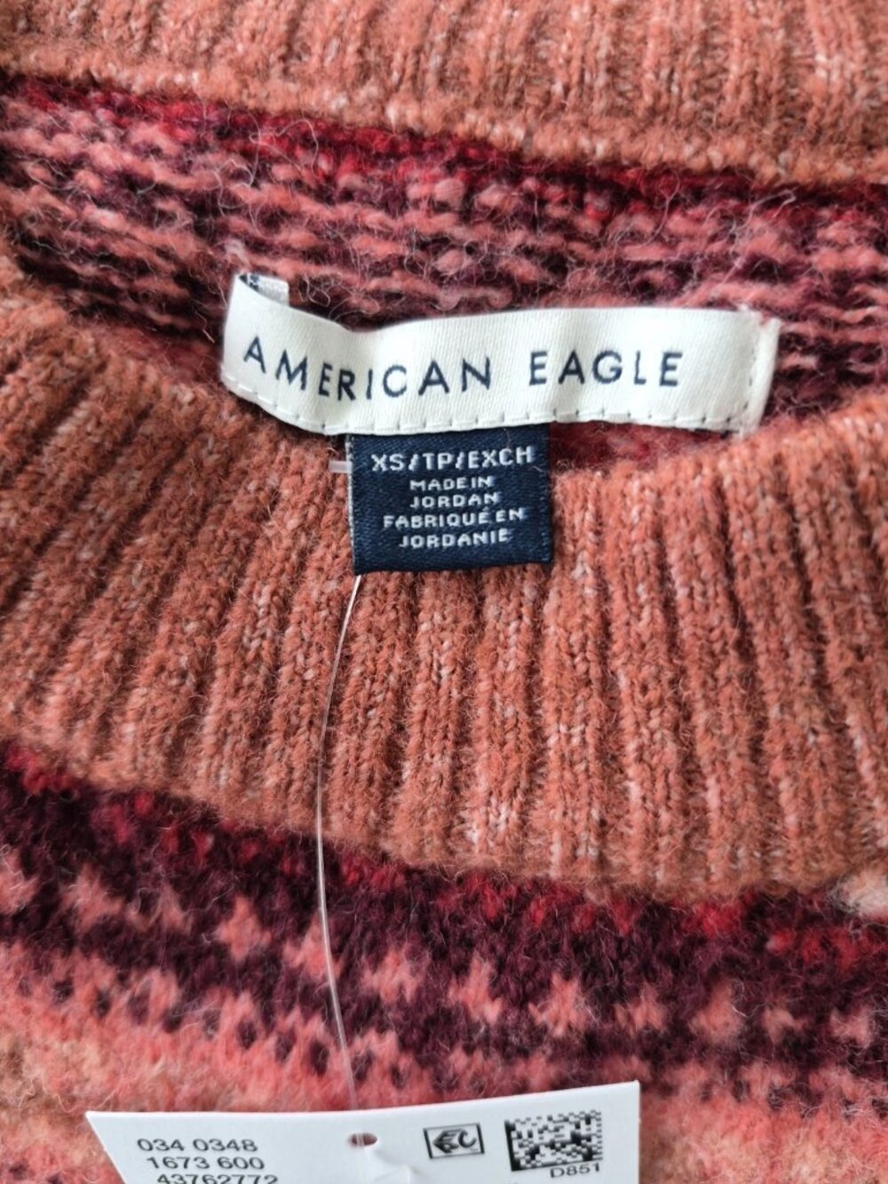 NWT $54 American Eagle womens xs ski sweater knit Whoa so Soft crew neck - Picture 6 of 7